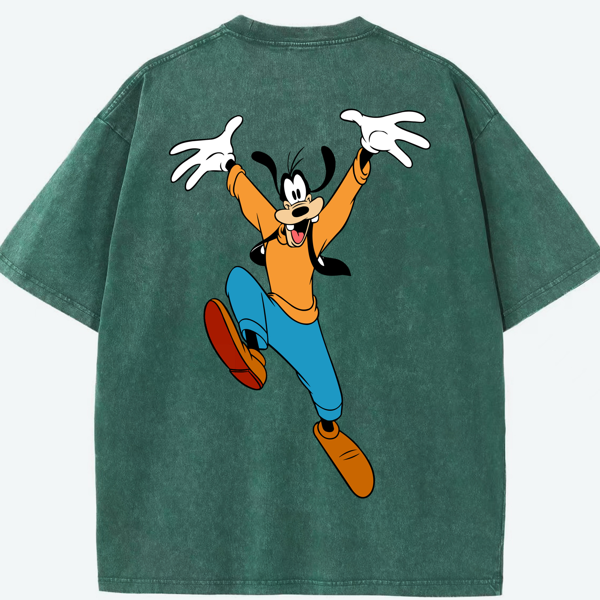（画像用） ミッキーマウス Mickey Mouse 綿100% ヴィンテージ風 半袖Tシャツ（背面プリント）
